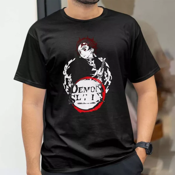 تیشرت طرح انیمه شیطان‌کش Demon Slayer شخصیت لوگوی Demon Slayer Corps