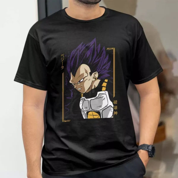 تیشرت طرح انیمه Dragon Ball شخصیت وجیتا Vegeta کد 104