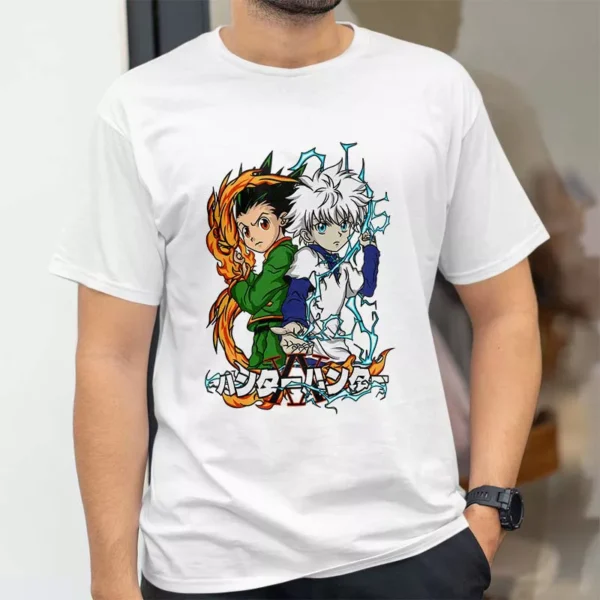 تیشرت طرح انیمه Hunter x Hunter شخصیت گون و کیلوا Gon & Killua کد 146