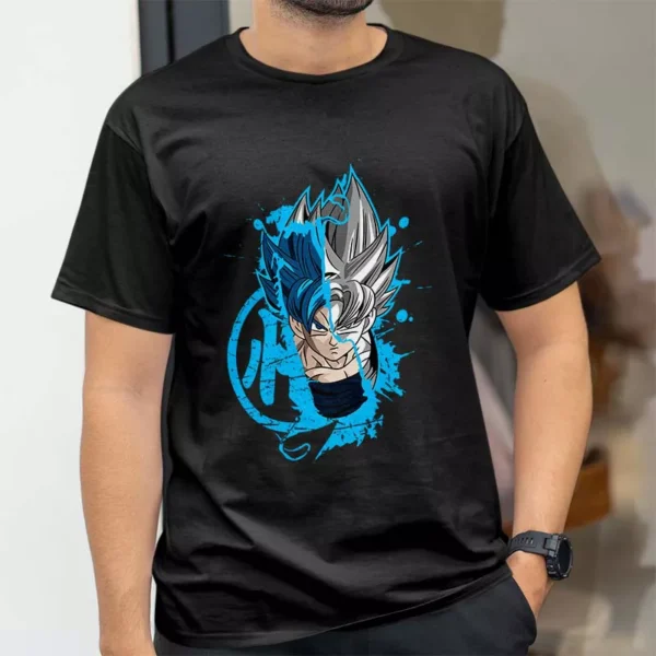 تیشرت طرح انیمه Dragon Ball شخصیت وجیتا سوپر سایان Blue کد 151