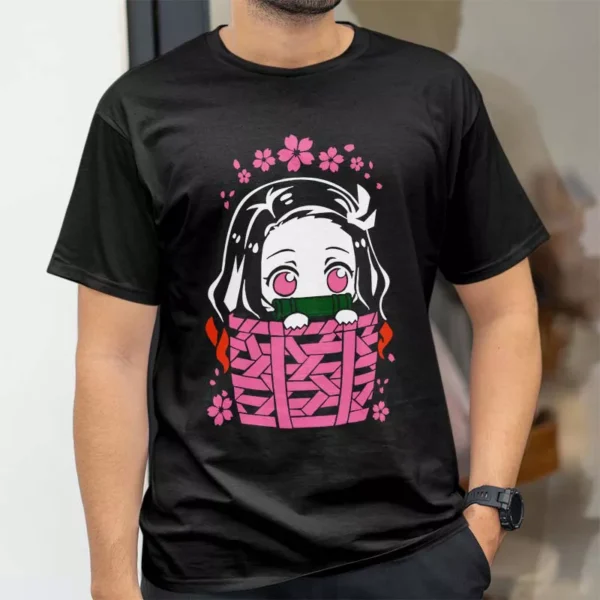 تیشرت طرح انیمه Demon Slayer شخصیت نزوکو Nezuko چبی کد 156