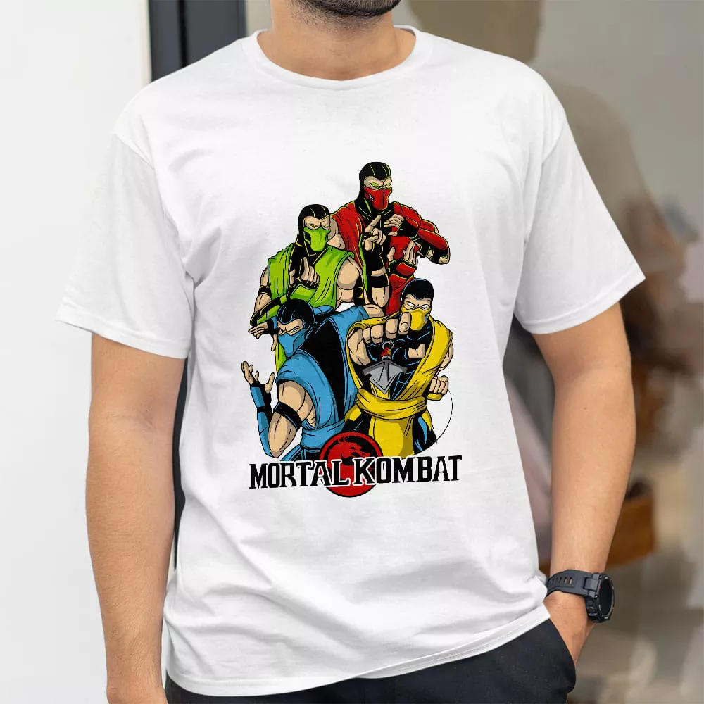 تیشرت طرح اسکورپیون و ساب زیرو از بازی مورتال کامبت Mortal Kombat کد 176