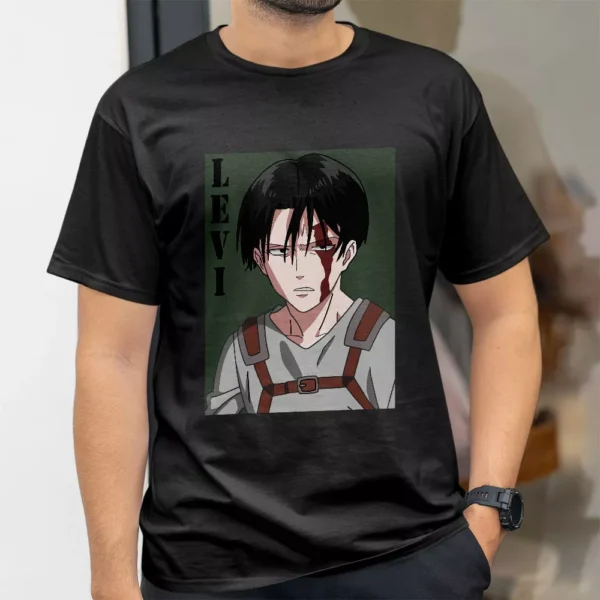 تیشرت طرح لیوای آکرمن از انیمه اتک آن تایتان Attack on Titan کد 195