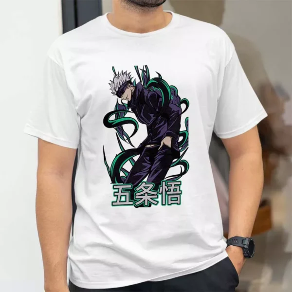 تیشرت طرح ساتورو گوجو از انیمه Jujutsu Kaisen کد 249