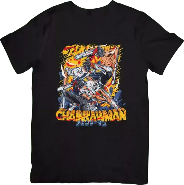 تیشرت طرح چاکرمان از انیمه Chainsaw Man کد 287