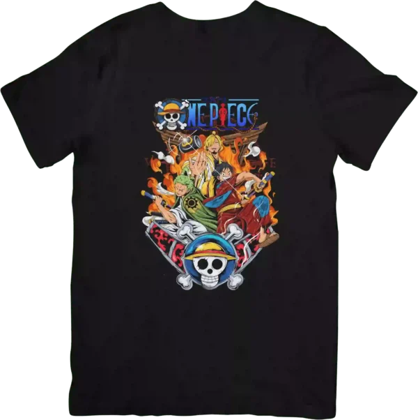 تیشرت طرح وان پیس رنگی از انیمه One Piece کد 299