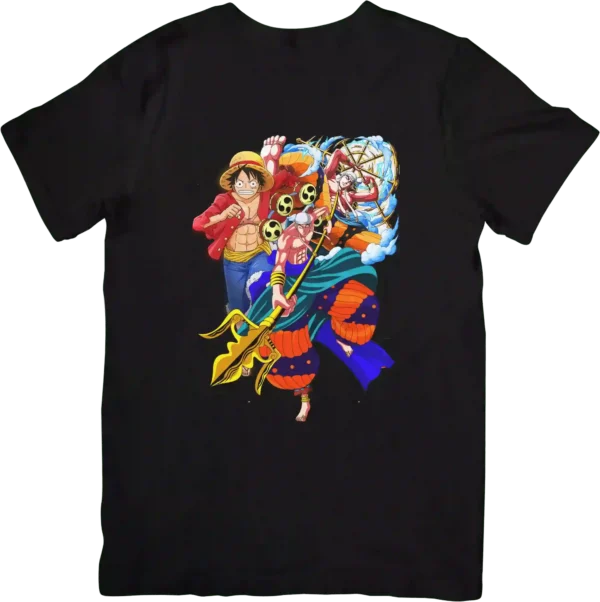 تیشرت طرح لوفی و گروه استراو هت از انیمه One Piece وان پیس کد 358