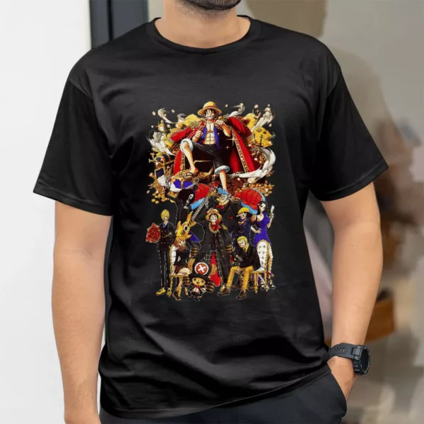 تیشرت طرح لوفی با تاج پادشاهی از انیمه One Piece وان پیس کد 363