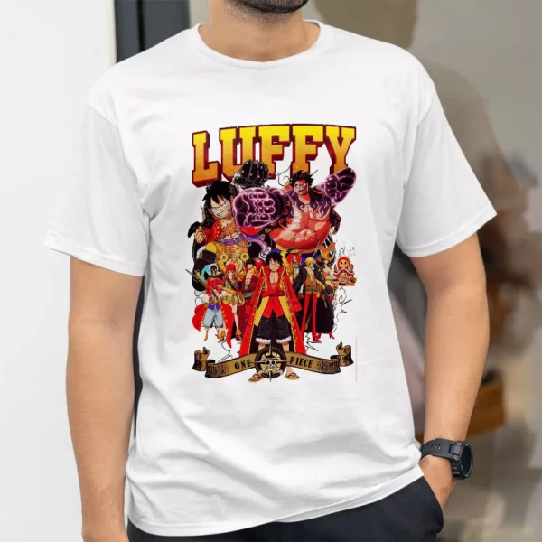 تیشرت طرح لوفی و زورو آماده نبرد از انیمه One Piece وان پیس کد 364