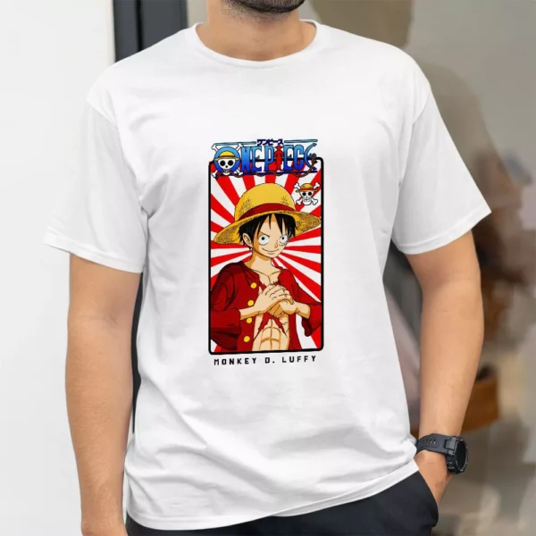 تیشرت طرح لوفی کاپیتان استراو هت از انیمه One Piece وان پیس کد 366