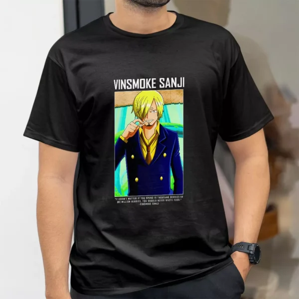 تیشرت طرح وینسموک سانجی آشپز طلایی از انیمه One Piece وان پیس کد 404