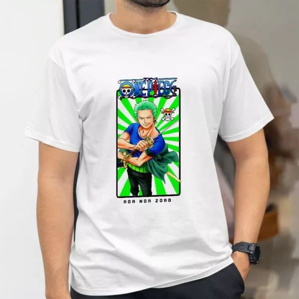 تیشرت طرح زورو با ژست مبارزه از انیمه One Piece وان پیس کد 409