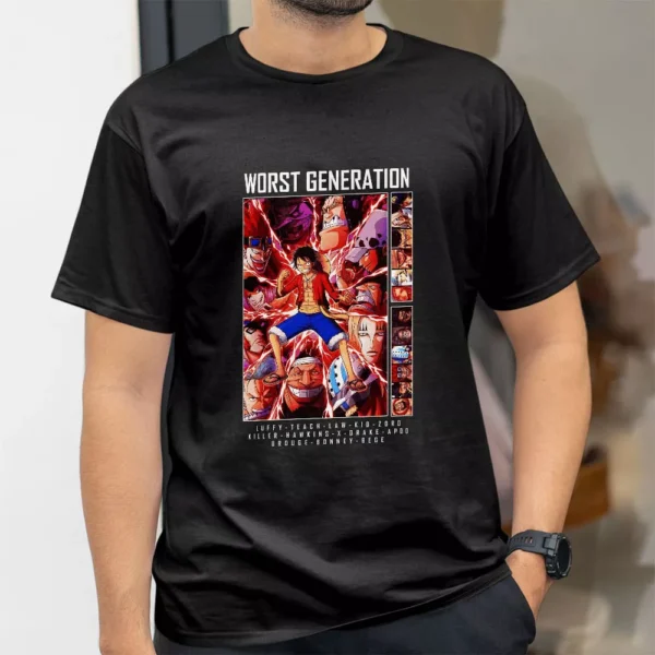 تیشرت طرح نسل بدتر (Worst Generation) از انیمه One Piece وان پیس کد 413
