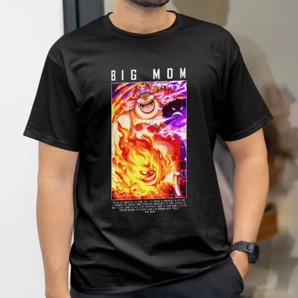 تیشرت طرح بیگ مام امپراتور خطرناک از انیمه One Piece وان پیس کد 424