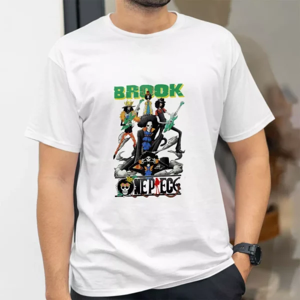 تیشرت طرح بروک اسکلت موسیقیدان سفید از انیمه One Piece وان پیس کد 426