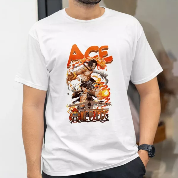 تیشرت طرح اییس شعله‌افکن سفید از انیمه One Piece وان پیس کد 427