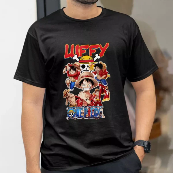تیشرت طرح لوفی کاپیتان گروه استراو هت از انیمه One Piece وان پیس کد 430