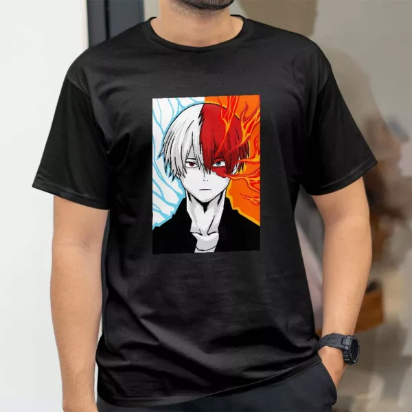تیشرت طرح انیمه قهرمان آکادمی My Hero Academia شخصیت تودوروکی کد 84