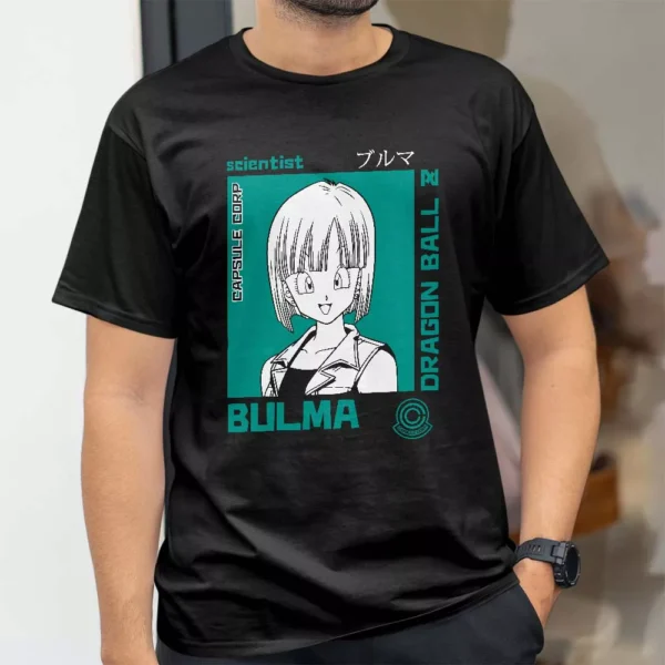 تیشرت طرح انیمه دراگون بال Dragon Ball شخصیت بولما Bulma کد 87