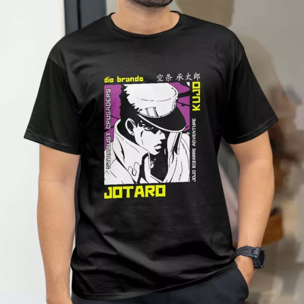 تیشرت طرح انیمه ماجراجویی عجیب JoJo's Bizarre Adventure شخصیت جوتارو Jotaro کد 91