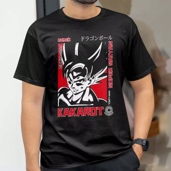 تیشرت طرح انیمه دراگون بال Dragon Ball شخصیت کاکارات Kakarot کد 93