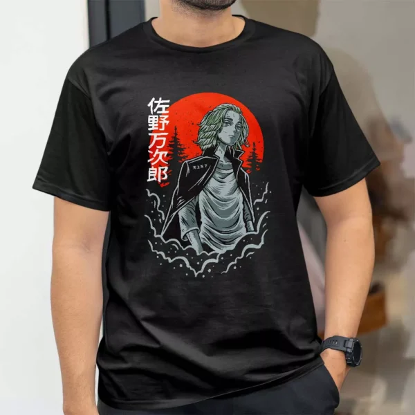 تیشرت طرح انیمه قاتل شیاطین Demon Slayer شخصیت گیو تومیوکا Giyu Tomioka کد 96