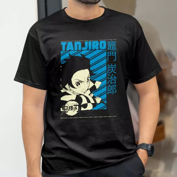 تیشرت طرح انیمه قاتل شیاطین Demon Slayer شخصیت تانجیرو Tanjiro کد 97